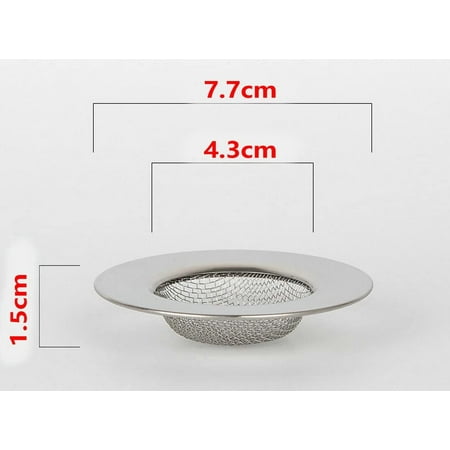 

Sink Strainers Stainless Steel Sink Filter Mesh Sink Drain Durable Sink Basket with Large Wide Rim 4.5 and 2.2 Diameter for House Bathroom Kitchen Sinks Set of 2