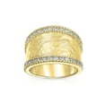 thumbnail image 2 of Bling Jewelry Womens Modern  Cocktail Statement Ring with CZ Accents 14K Gold Plated Brass, 2 of 7