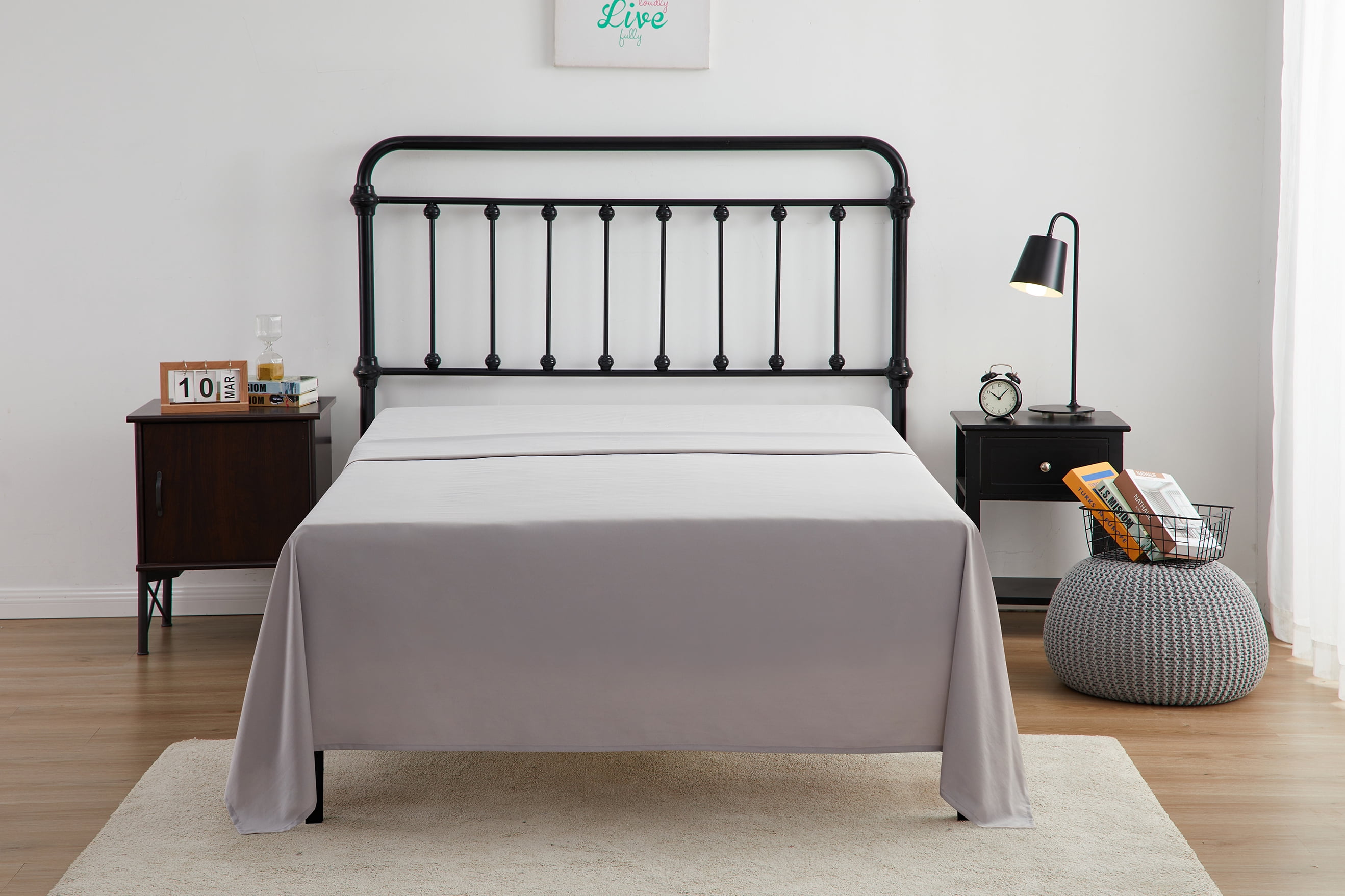 Your Zone 5-Piece Gray Stripe Bed in a Bag, Twin