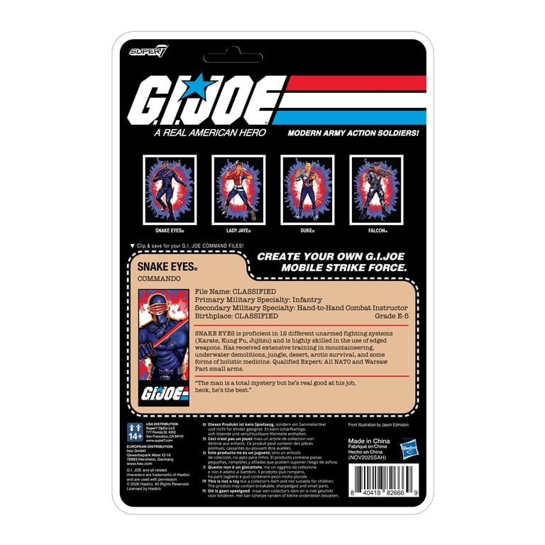 G.I. Joe ReAction+ Wave 08 (250th/Walmart XCL) - Snake Eyes