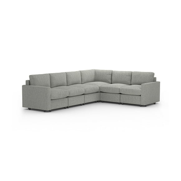 Sala Seccional Modular Esquinera Adapti 6 Plazas | Gris Niebla