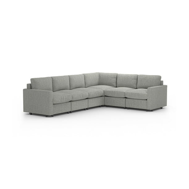Sala Seccional Modular Esquinera Adapti 6 Plazas | Gris Niebla