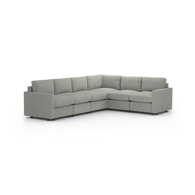 Sala Seccional Modular Esquinera Adapti 6 Plazas | Gris Niebla