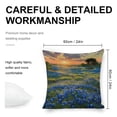 thumbnail image 2 of Bluebonnets sunset landscape Linen toss pillowcase Decoration pillowcase Gift preferred 24x24" Cushion cover 1 set Sofa pillowcase Sofa bedroom living room car, 2 of 8