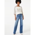 thumbnail image 2 of Scoop 3/4 Sleeve Graphic Raglan Relaxed Fit T-Shirt (Women's) 1 Pack, 2 of 6
