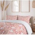 thumbnail image 6 of Ambesonne Hippo Duvet Cover Sets, Hippo Pattern, 2-Queen, White Coral Red, 6 of 7