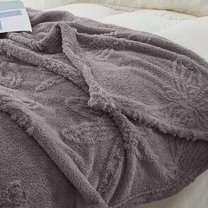 Djunllk Throw Blanket - Gray Microfiber Ultimate Cozy Soft Blanket, Breathable Fluffy Blanket All Season Use, 59.0" x 78.7"