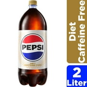 Diet Pepsi Cola Caffeine Free Soda Pop, 2 Liter Bottle