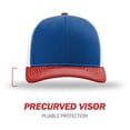 thumbnail image 2 of Gorra de béisbol Richardson 112 Trucker Snapback Tri Royal/Blanco/Rojo, 2 of 7