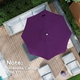 thumbnail image 5 of Abba Patio 9ft Lyon Outdoor Patio Umbrella Cover Replacement, 8 Ribs, Purple, 5 of 5