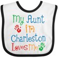 thumbnail image 3 of Inktastic My Aunt in Charleston Loves Me Boys or Girls Baby Bib, 3 of 4