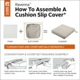 thumbnail image 4 of Classic Accessories Ravenna® Square Patio Seat Cushion Slip Cover - Durable Outdoor Cushion, Mushroom, 23"L x 23"W x 5"Thick, 4 of 16