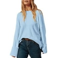 thumbnail image 5 of SHINE UP Sweaters for Women Long Sleeve Crewneck Tops Fall Oversized Casual Chunky Knit Pullover, 5 of 9
