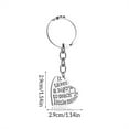 thumbnail image 4 of Youkk Teacher Keychains Bulk Heart-shape Key Chain with Smooth Stainless Steel Durable Rust Protection Charms Pendants D1114 1Set, 4 of 6