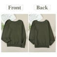 thumbnail image 4 of Sidefeel Women's Casual Thin Solid Color Shirts Raglan Sleeve Round Neck Pullover Tops M 8-10, 4 of 8