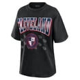 thumbnail image 2 of Women's WEAR by Erin Andrews  Black Cleveland Guardians Oversized Boyfriend T-Shirt, 2 of 3