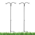 thumbnail image 3 of Ashman Steel Ground Stake Shepherd's Hook 65 Inch 2 Sided, Black, 2 Pack, 3 of 5