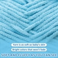 thumbnail image 4 of 2 Pac Chenille Yarn for Crocheting - Fluffy Yarn for Crochet, Baby Yarn for Crocheting Soft Blankets - Weight Per Roll 50g/1.76oz, Length 60m/65yard, 4 of 6