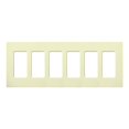 thumbnail image 1 of Placa protectora para interruptor de luz Lutron Claro 6 Gang Almond, 1 of 3