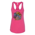 thumbnail image 3 of Wild Bobby, Colorful Neon Gorilla | Dean Russo Art Animal Lover Ladies Racerback Tank Top, Raspberry, X-Large, 3 of 6