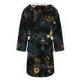thumbnail image 5 of Women's Fleece Plush Robe Long Warm Plush Bathrobe Loungewear Jacket Printed Comfort Robe, 5 of 5