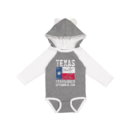 

Inktastic Established December 29 1845 Texas Flag Gift Baby Boy or Baby Girl Long Sleeve Bodysuit