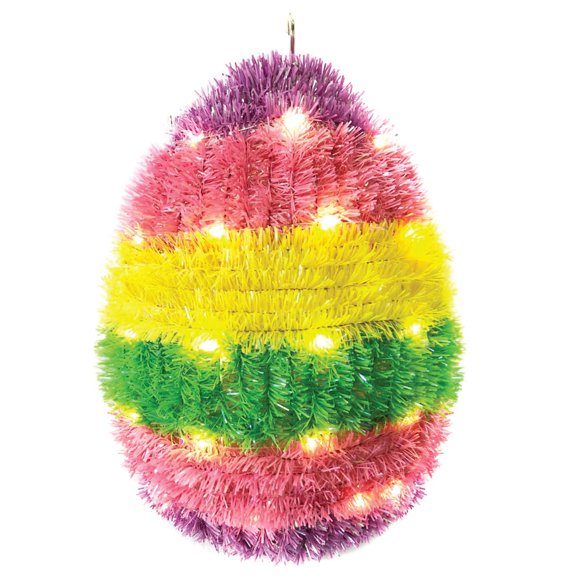 Brite Star Marco De Oropel De Huevo De Pascua Iluminado De 8 X 12 Pulgadas, Multicolor/Iridiscente