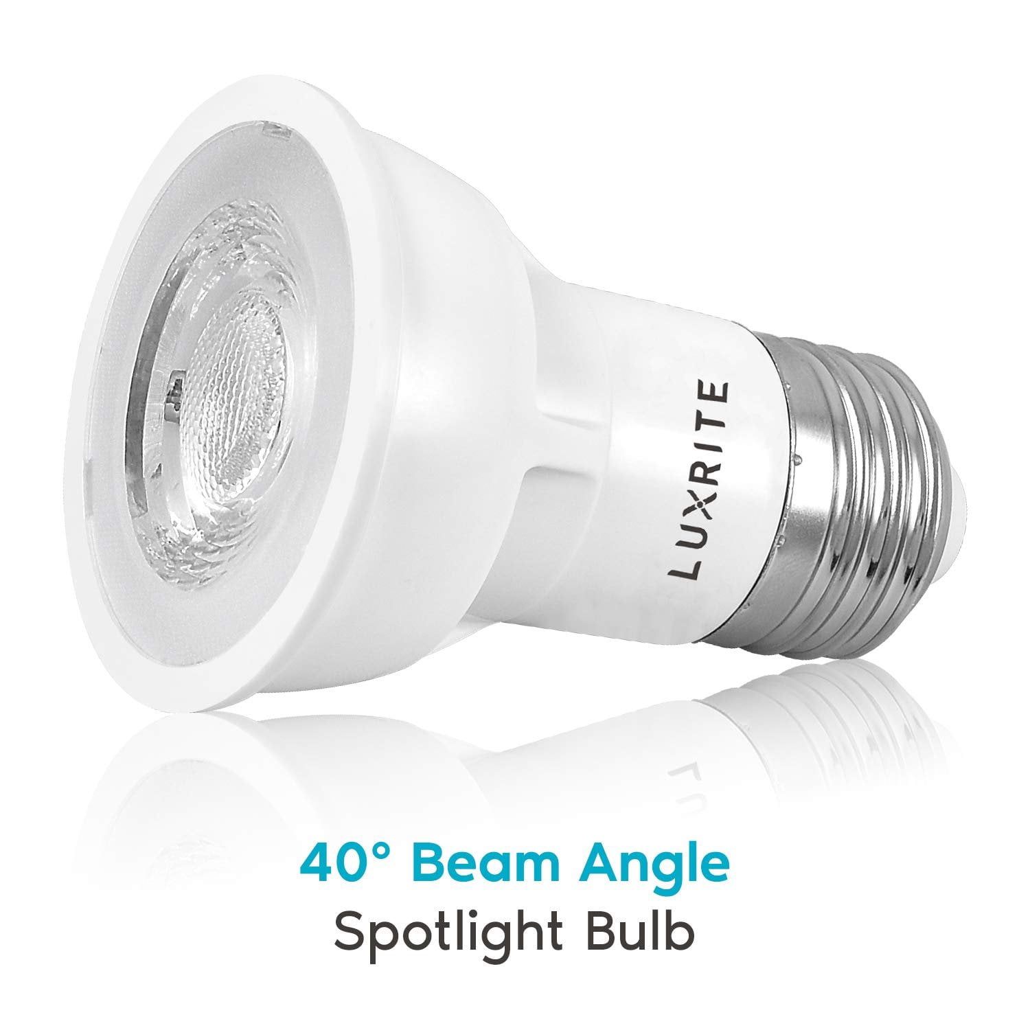 Luxrite PAR16 LED Dimmable Spot Light Bulb, 5.5W (50W Equivalent) 2700K Warm White, 450 Lumens, E26, 6 Pack
