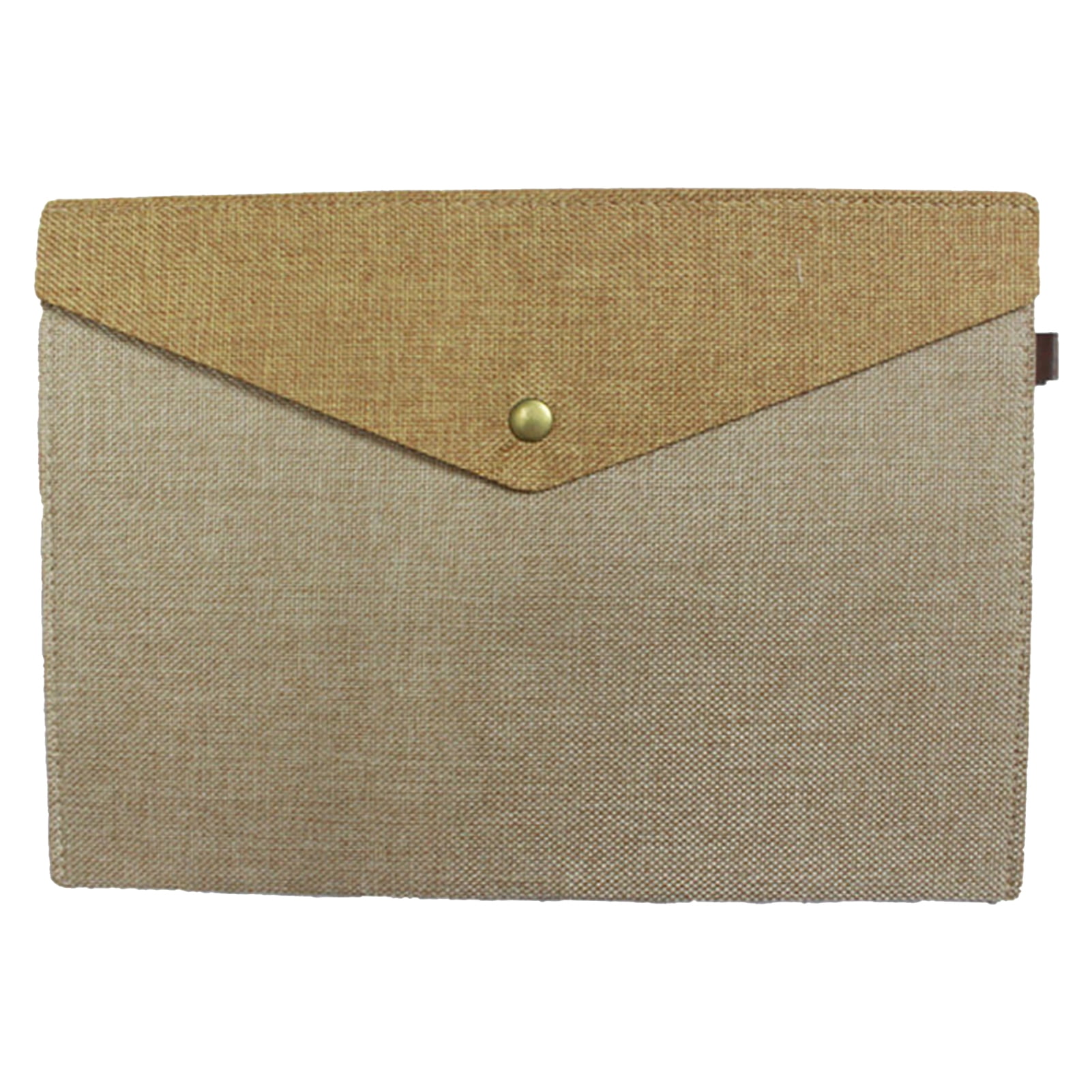 Vintage File Folder with Large Capacity Minimalistic Faux Cotton Hemp