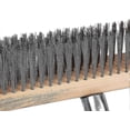 thumbnail image 4 of Stainless Steel Wire Broom for Outdoor Cleaning, Heavy-Duty Garden Brush with Wood Handle, Weed Moss Remover for Patio Deck Tile, 4 of 5