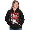 thumbnail image 3 of Cool Kanji Style Betty Boop Love Zip Hoodie Sweatshirt Women Brisco Brands S, 3 of 5