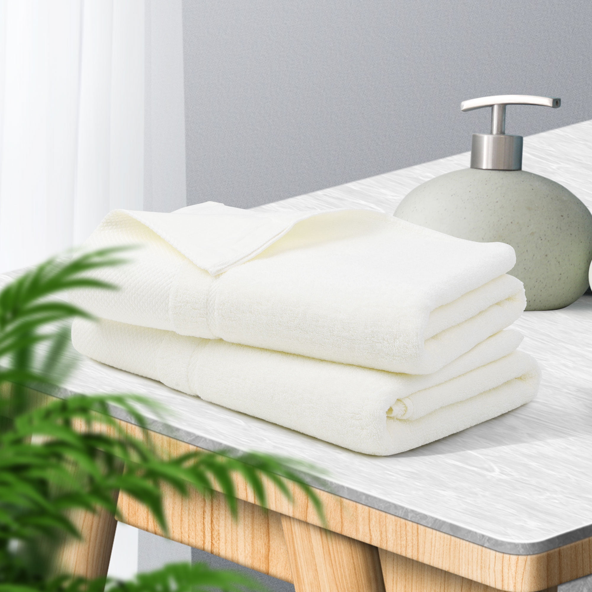 Unique Bargains Bathroom Shower Classic Soft Absorbent Cotton Bath Towel  59.06x28.35 1 Pc Gray
