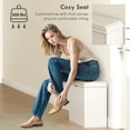 thumbnail image 3 of Demi Bonn 24" Shoe Storage Bench with Padded Seat Cushion and Flip-Drawer, Entryway Bench, Shoe Cabinet, White, 3 of 7