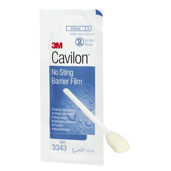 Cavilon Barrier Film 1.0 mL Wand, No Sting, Alcohol Free, Sterile, Fast-drying, Non-sticky, Hypoallergenic, Non-cytotoxic, 3343 - EACH