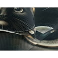 thumbnail image 3 of Ambesonne Cat Quilted Coverlet 3 Pcs, Closeup Circle of a Black Kitty, Queen Size, Charcoal Grey, 3 of 4
