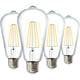 thumbnail image 1 of Sunco Paquete De 4 Bombillas Led Edison 4000 K Blanco Frío Cri90 Equivalente A 7 W 60 W Estilo Vintage St64 Extra Brillante Bombilla Automática 800 Lúmenes E26 Base De Detección De Luz Al Aire Libre U, 1 of 1