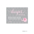 thumbnail image 2 of Koyal Wholesale Girl Elephant Baby Shower Collection, Diaper Raffle Cards, 30-Pack, 2 of 2