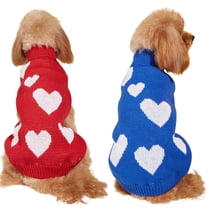 2 Pack, Valentine's Day Dog Cat Sweater Dog Cat Valentines Day Clothes For Cat Dog Valentines Outfit Knitted Dog Cat Sweaters For Small Medium Large Dogs Pet