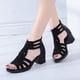 thumbnail image 5 of Sandalias transpirables de verano para mujer con suela gruesa de diamantes de imitación y puntera abierta Wmkox8yii nm8650, 5 of 8