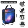 thumbnail image 2 of Space and Moon Theme Bento Bag – Starry Night Galaxy Insulated Lunch Box with Astronaut & Planet Print, Durable Waterproof Cooler for School, Office, or Hiking, 2 of 5