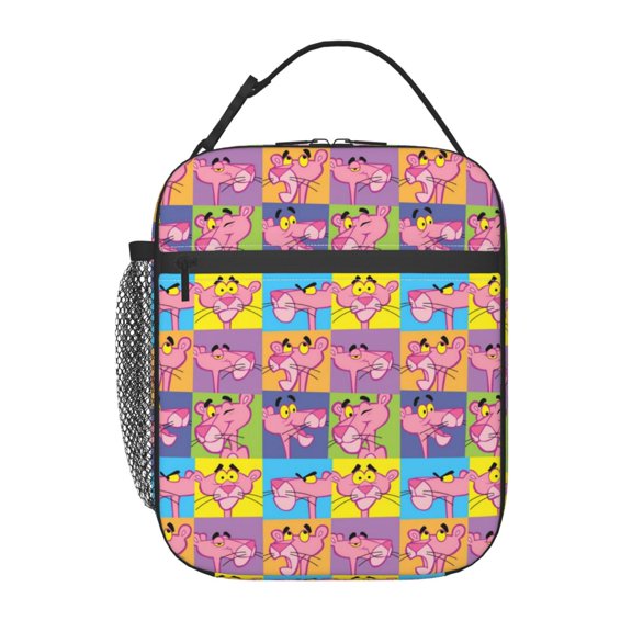 Pink Panther Reusable Lunch Bag School Portable Cooler Bag Insulated Lunch Box For Beach Picnic Travel