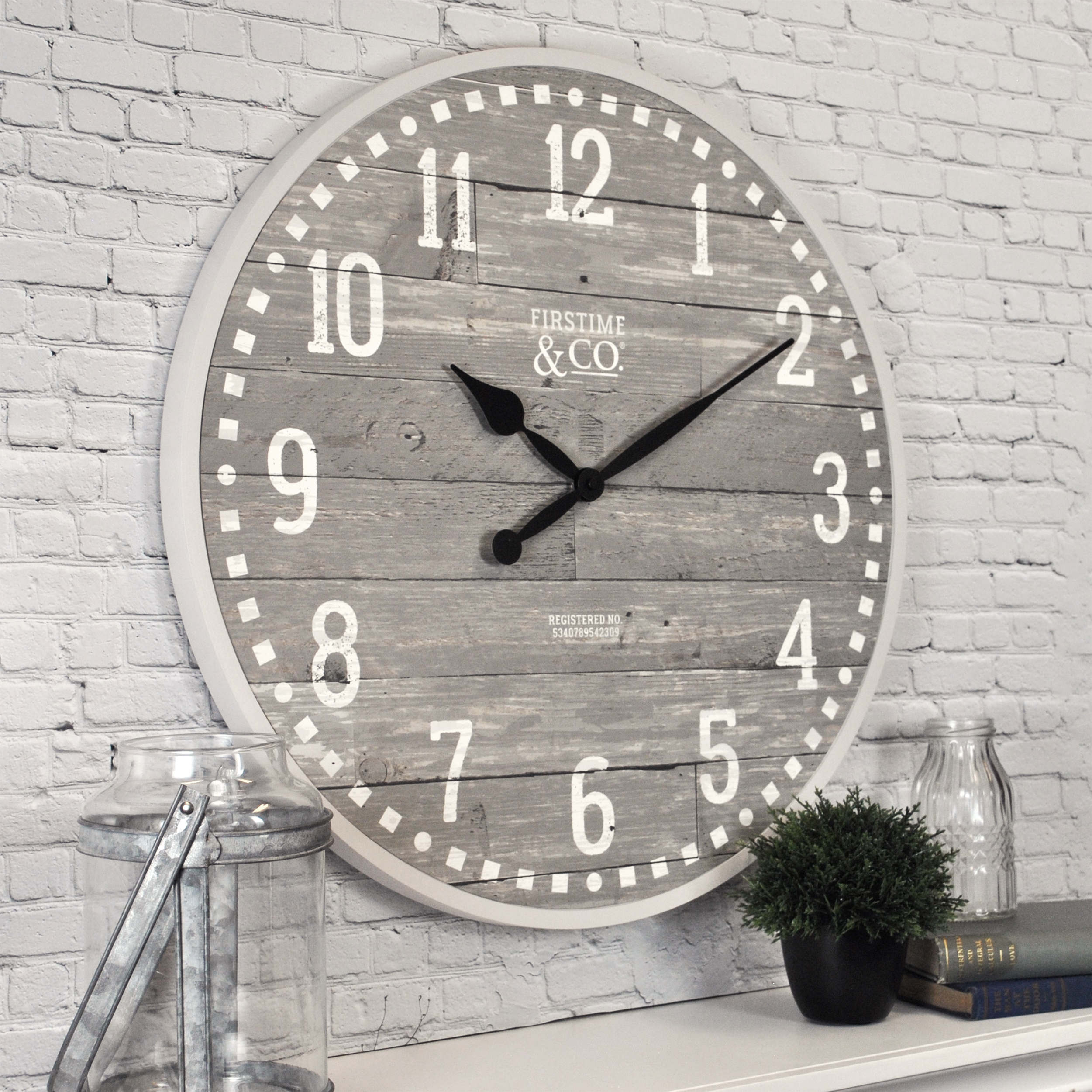 FirsTime & Co.® 20" Arlo Gray Wall Clock
