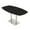 Black Cypress w/Silver Base, variant on Arc Boat Bistro Height Meeting Table Double Metal Base 46x84 Bar Table