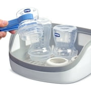 Chicco Microwave Steam Sterilizer for Baby Bottles, Nipples, Pacifiers, and Other Feeding Items - White, New