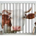 thumbnail image 1 of Cortina de ventana ABPHQTO Vaca divertida 130x210 cm dos piezas, 1 of 1