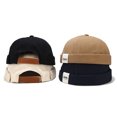 thumbnail image 3 of Bocca Docker gorra sin visera gorras sin ala hombres gorros cúpula Color sólido ajustable Skullcap verano Hip Hop Bobble Hat moda, 3 of 5