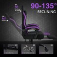thumbnail image 5 of Waleaf Video Game Chairs with footrest,Gamer Chair for Adults,Big and Tall Chair, 400lb Capacity, Racing Style Computer Chair with Ergonomic Lumbar Support, Gaming Chairs for Teens, 5 of 8