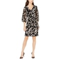 thumbnail image 2 of INC Womens Balloon-Sleeve Wrap Dress, Negro, XX-Large I-N-C Envolver, 2 of 2