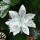 thumbnail image 3 of 5/10 piezas de 14 cm de flores navideñas rosas con purpurina para decoración del árbol de Navidad, adornos de Feliz Año Nuevo, decoración navideña para el hogar, Navidad, 3 of 5