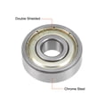 thumbnail image 2 of Uxcell 8x24x8mm 628ZZ Double Sealed Ball Bearings Chrome Steel 2 Pack, 2 of 5